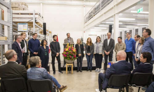 Il team del progetto inaugura il Sammlungszentrum.