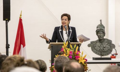 Die Regierungsrätin Monica Gschwind bei der Eröffnungsfeier.
