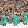 Augusta Raurica Roman Festival – Dancers in the packed theatre – Photo by Susanne Schenker